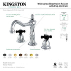 Kingston Brass Duchess - Llave de Lavabo Widespread (3 Orificios), con Dos Manerales — Guía de Instalación 1