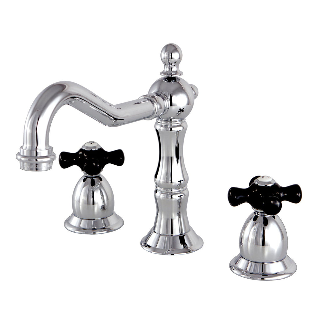 Kingston Brass Duchess - Llave de Lavabo Widespread (3 Orificios), con Dos Manerales — Cromo Pulido