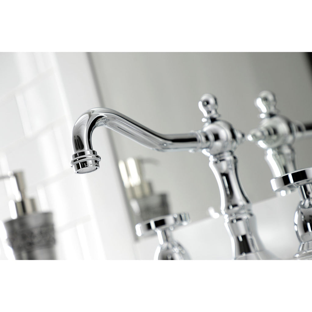 Kingston Brass Belknap - Llave de Lavabo Widespread (3 Orificios), con Dos Manerales — Ambientación 2