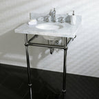 Kingston Brass French Country - Llave de Lavabo Widespread (3 Orificios), con Dos Manerales — Ambientación 3