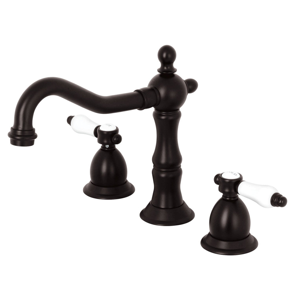 Kingston Brass Bel-Air - Llave de Lavabo Widespread (3 Orificios), con Dos Manerales — Bronce Aceitado
