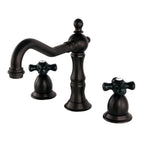 Kingston Brass Duchess - Llave de Lavabo Widespread (3 Orificios), con Dos Manerales — Bronce Aceitado