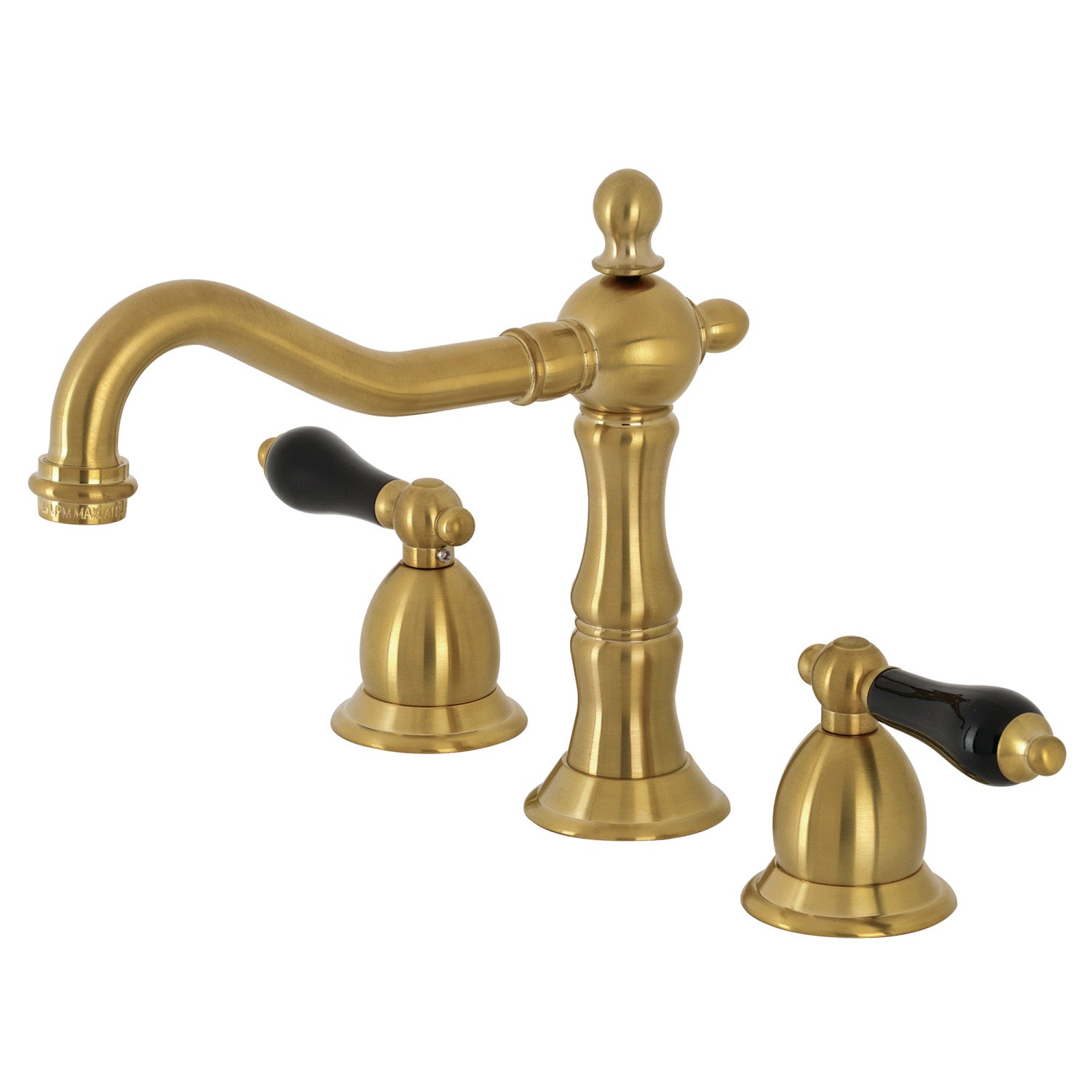 Kingston Brass Duchess - Llave de Lavabo Widespread (3 Orificios), con Dos Manerales — Latón Cepillado