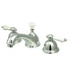 Kingston Brass Restoration - Llave de Lavabo Widespread (3 Orificios), con Dos Manerales — Cromo Pulido