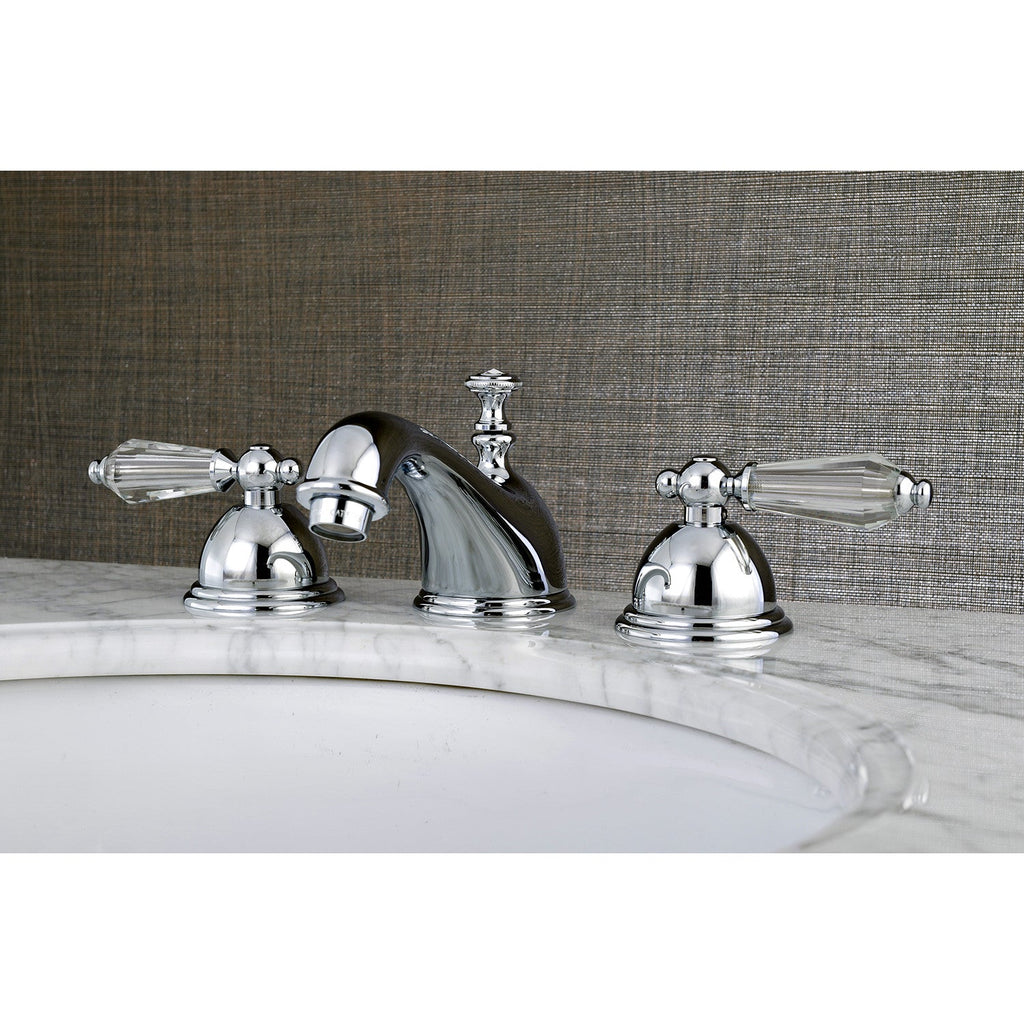 Kingston Brass Wilshire - Llave de Lavabo Widespread (3 Orificios), con Dos Manerales — Ambientación 3