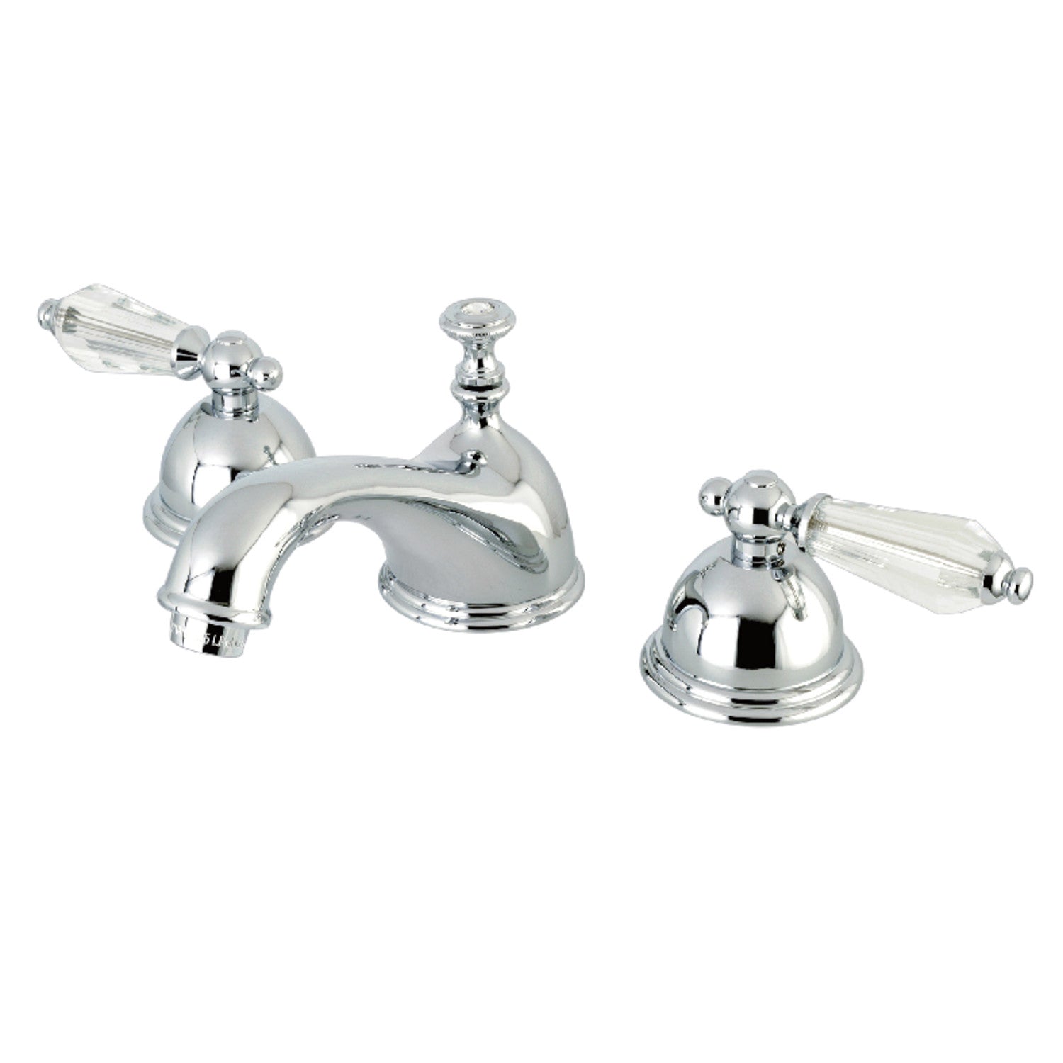 Kingston Brass Wilshire - Llave de Lavabo Widespread (3 Orificios), con Dos Manerales — Cromo Pulido
