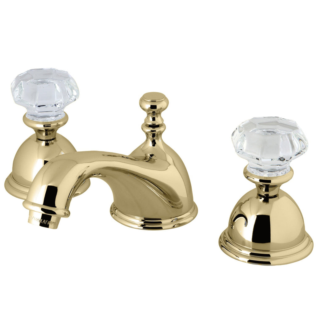 Kingston Brass Celebrity - Llave de Lavabo Widespread (3 Orificios), con Dos Manerales — Latón Pulido