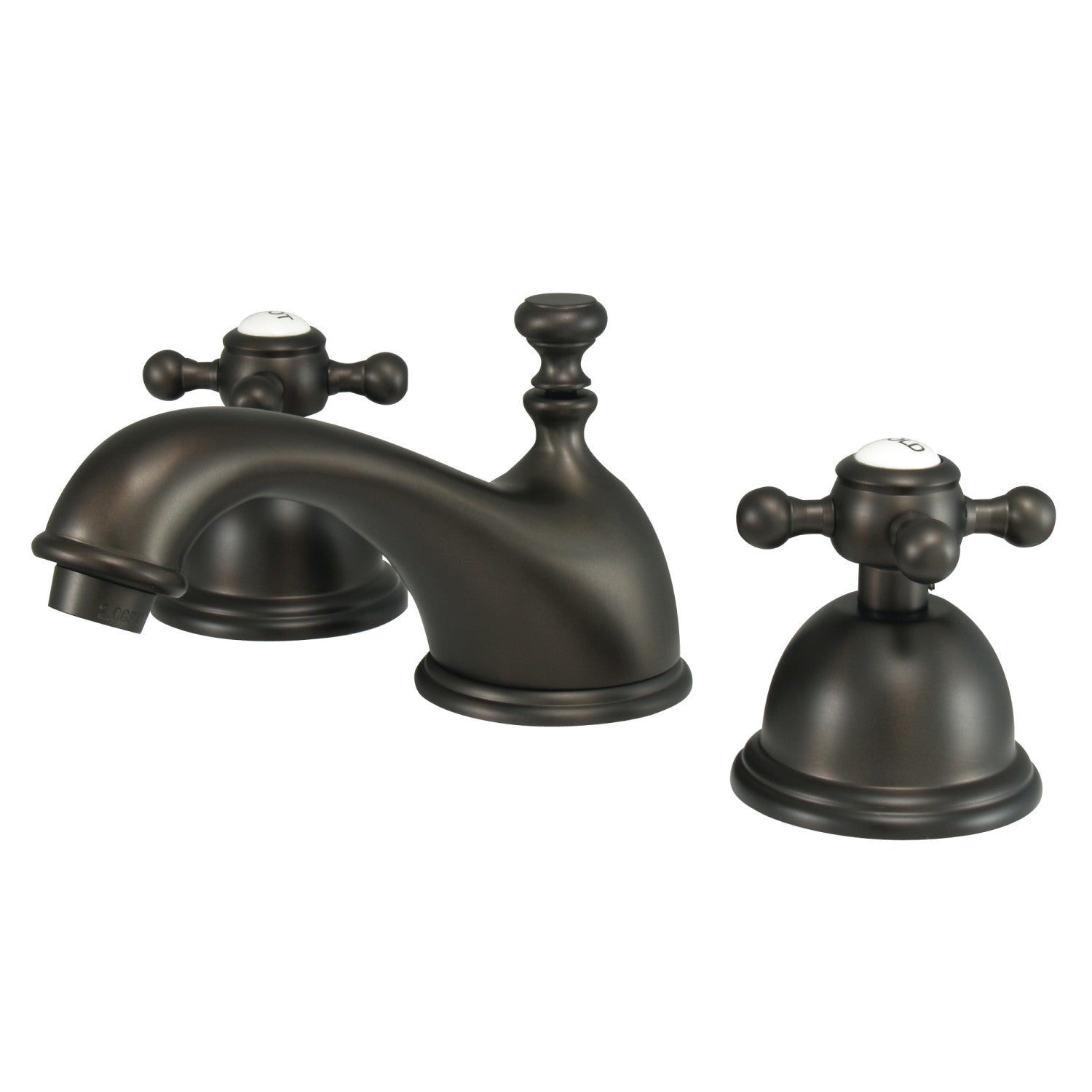 Kingston Brass Vintage - Llave de Lavabo Widespread (3 Orificios), con Dos Manerales — Bronce Aceitado