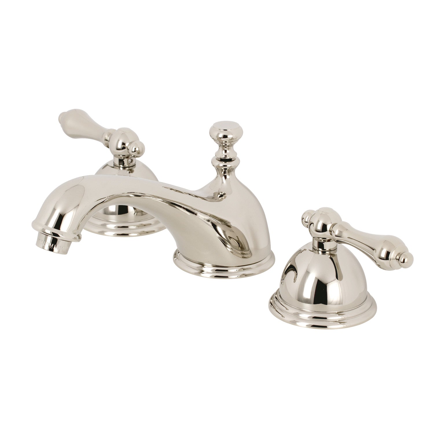 Kingston Brass Restoration - Llave de Lavabo Widespread (3 Orificios), con Dos Manerales — Níquel Pulido