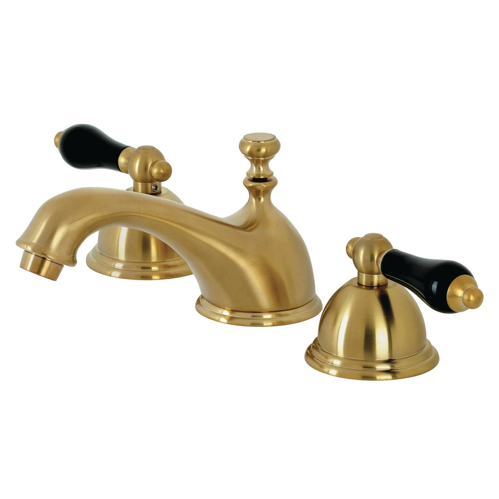 Kingston Brass Duchess - Llave de Lavabo Widespread (3 Orificios), con Dos Manerales — Latón Cepillado