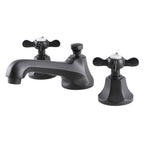 Kingston Brass Essex - Llave de Lavabo Widespread (3 Orificios), con Dos Manerales — Negro Mate