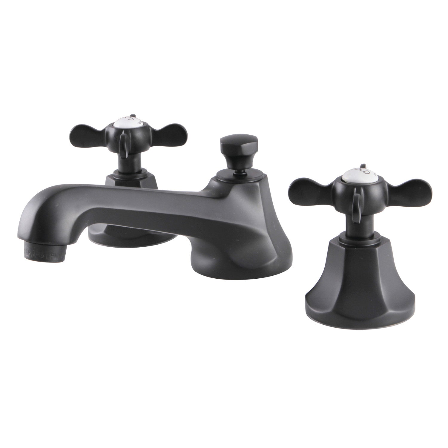 Kingston Brass Essex - Llave de Lavabo Widespread (3 Orificios), con Dos Manerales — Negro Mate