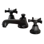 Kingston Brass Hamilton - Llave de Lavabo Widespread (3 Orificios), con Dos Manerales — Negro Mate
