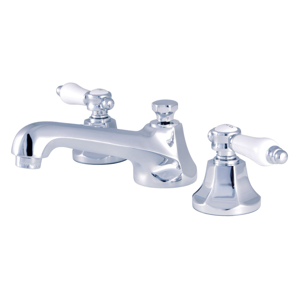 Kingston Brass Bel-Air - Llave de Lavabo Widespread (3 Orificios), con Dos Manerales — Cromo Pulido