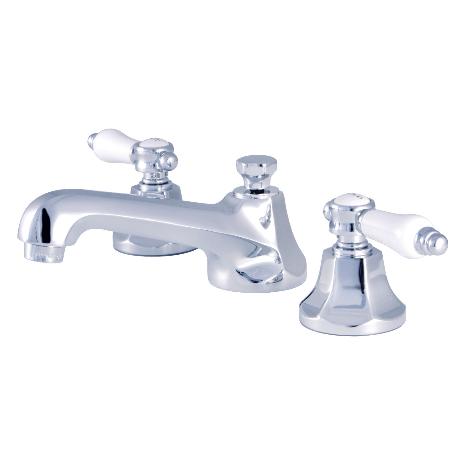 Kingston Brass Bel-Air - Llave de Lavabo Widespread (3 Orificios), con Dos Manerales — Cromo Pulido