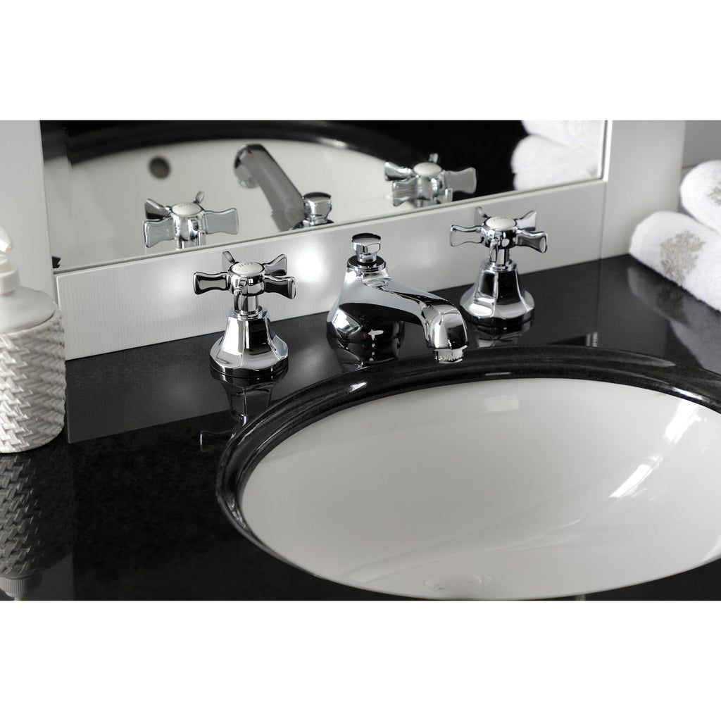 Kingston Brass Hamilton - Llave de Lavabo Widespread (3 Orificios), con Dos Manerales — Ambientación 3