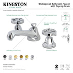 Kingston Brass Belknap - Llave de Lavabo Widespread (3 Orificios), con Dos Manerales — Guía de Instalación 1