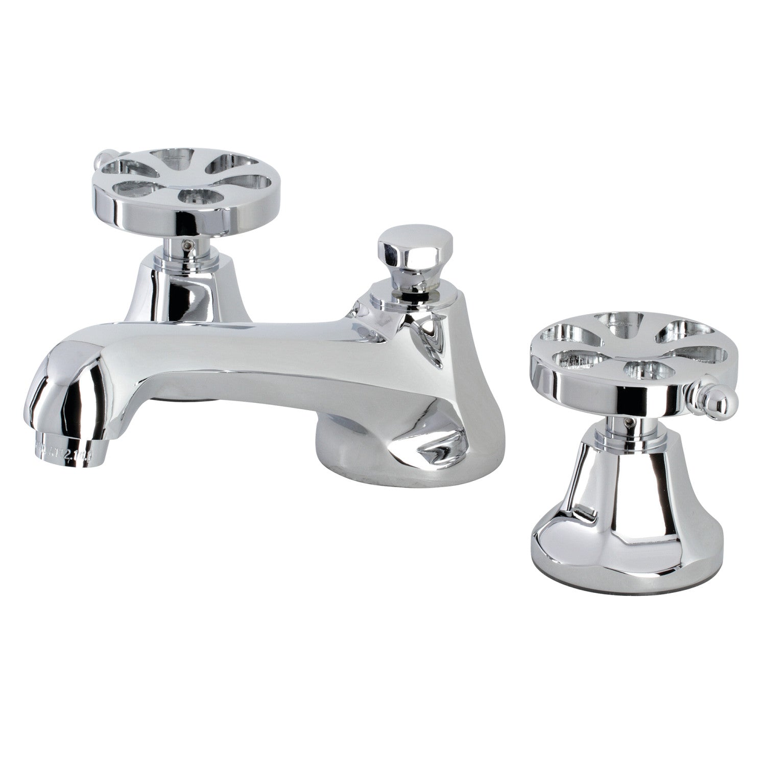 Kingston Brass Belknap - Llave de Lavabo Widespread (3 Orificios), con Dos Manerales — Cromo Pulido