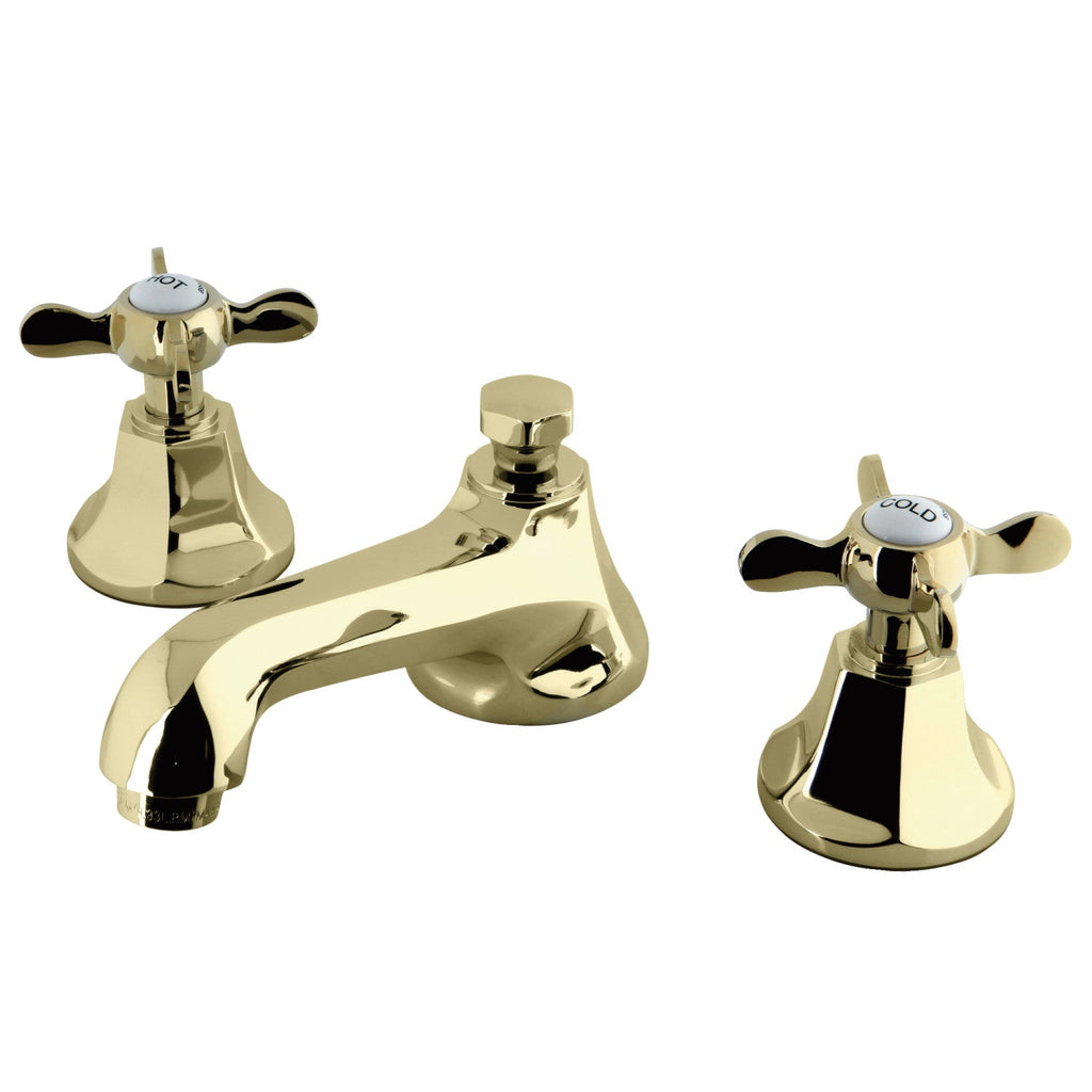 Kingston Brass Essex - Llave de Lavabo Widespread (3 Orificios), con Dos Manerales — Latón Pulido