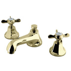 Kingston Brass Essex - Llave de Lavabo Widespread (3 Orificios), con Dos Manerales — Latón Pulido
