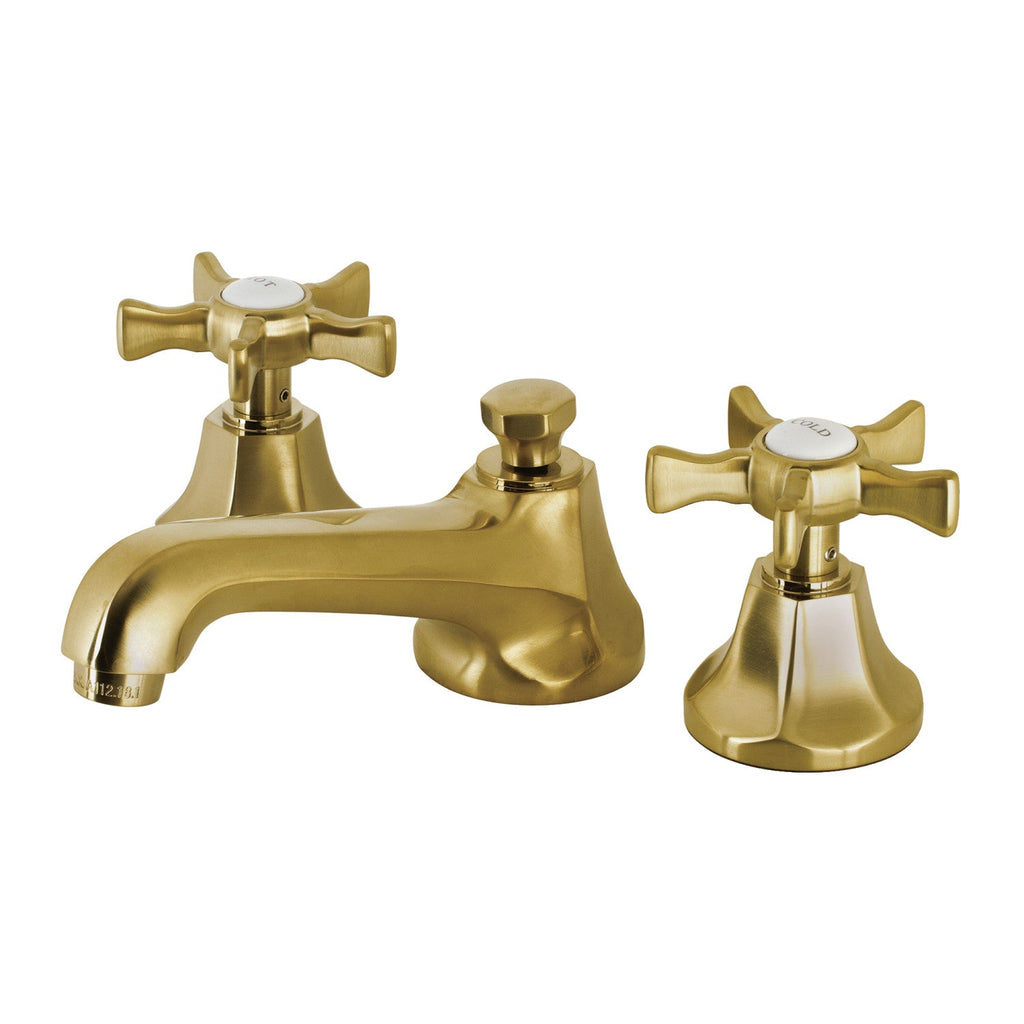 Kingston Brass Hamilton - Llave de Lavabo Widespread (3 Orificios), con Dos Manerales — Latón Cepillado