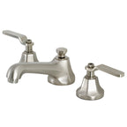 Kingston Brass Whitaker - Llave de Lavabo Widespread (3 Orificios), con Dos Manerales — Níquel Cepillado