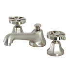 Kingston Brass Belknap - Llave de Lavabo Widespread (3 Orificios), con Dos Manerales — Níquel Cepillado