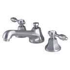 Kingston Brass Tudor - Llave de Lavabo Widespread (3 Orificios), con Dos Manerales — Níquel Cepillado