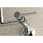 Kingston Brass Sona Concord — Mezcladora Puente de Pared, Dos Manijas, 2 Orificios — Cromo Pulido (Surtidor 9-1/4") — Ambientación 4