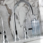 Kingston Brass Kaiser - Llave de Lavabo Widespread (3 Orificios), con Dos Manerales — Ambientación 8