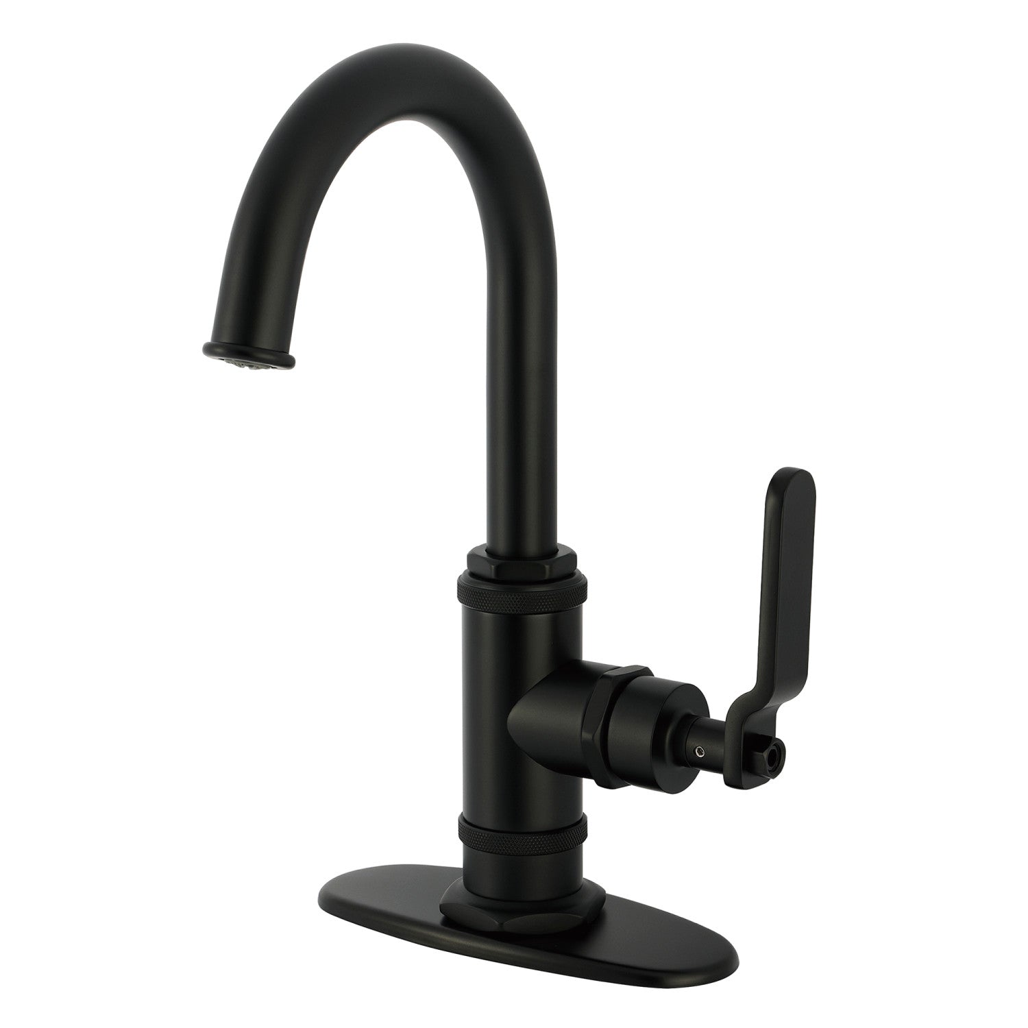 Kingston Brass Sona Whitaker — Mezcladora de Bar de Cubierta, Una Manija, 1 Orificio — Negro Mate