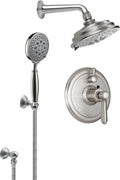 California Faucets Montecito Sistema de Regadera StyleTherm Termostático de 1/2" con Regadera y Regadera de Mano en Gancho