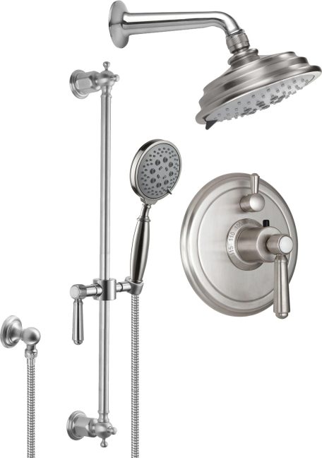 California Faucets Montecito Sistema de Regadera StyleTherm Termostático de 1/2" con Barra Corrediza para Regadera de Mano