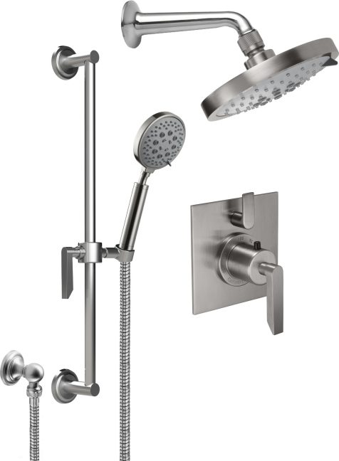California Faucets Rincon Bay Sistema de Regadera StyleTherm Termostático de 1/2" con Barra Corrediza para Regadera de Mano