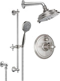 California Faucets Monterey Sistema de Regadera StyleTherm Termostático de 1/2" con Barra Corrediza para Regadera de Mano