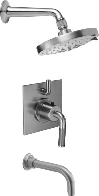California Faucets Rincon Bay Sistema de Regadera StyleTherm Termostático de 1/2" con Regadera y Pico de Tina