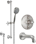 California Faucets Monterey Sistema de Regadera StyleTherm Termostático de 1/2" con Barra Corrediza para Regadera de Mano y Pico de Tina