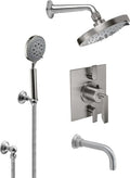 California Faucets Rincon Bay Sistema de Regadera StyleTherm Termostático de 1/2" con Gancho para Regadera de Mano y Pico de Tina