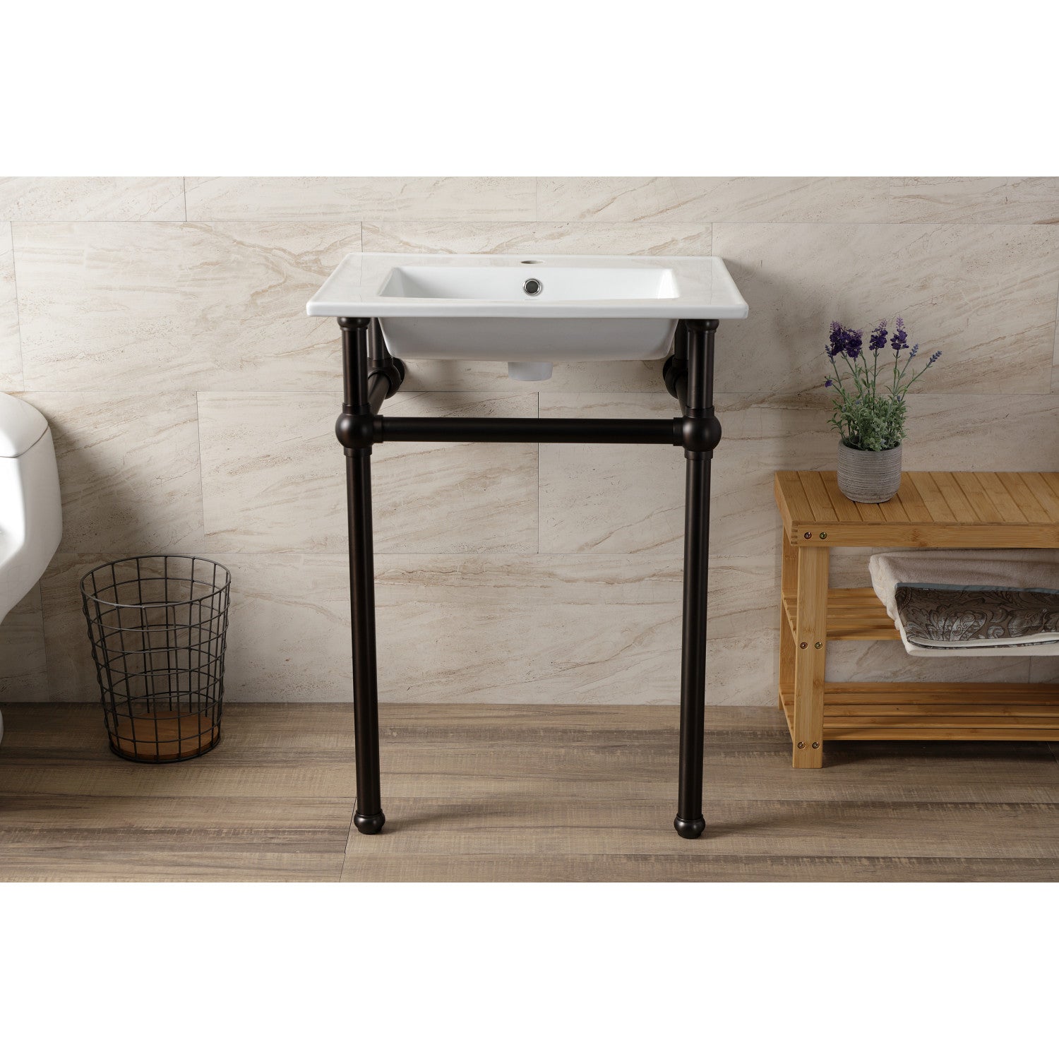 Kingston Brass Templeton lavabo consola — vista