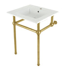 Kingston Brass Templeton lavabo consola — Latón Cepillado