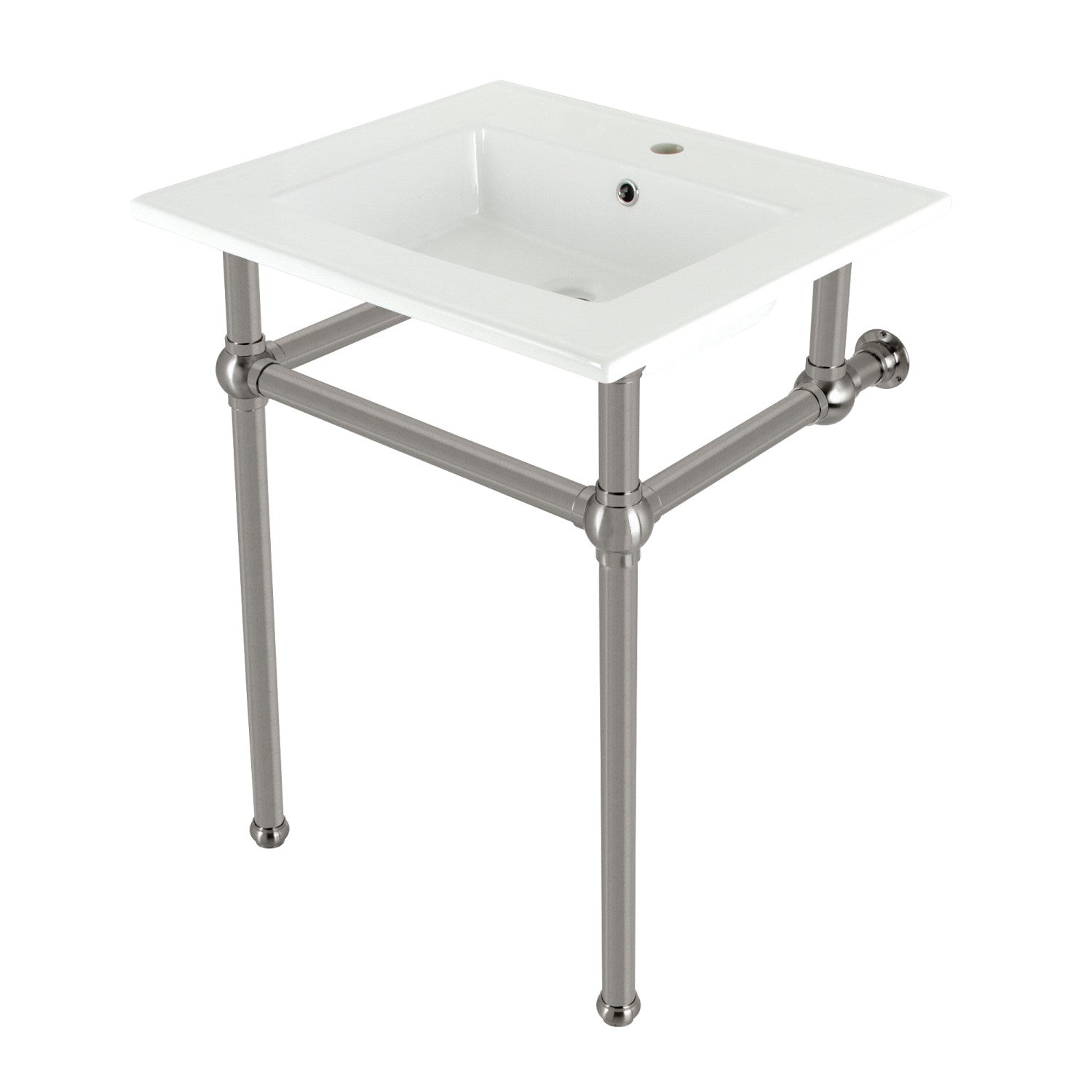 Kingston Brass Templeton lavabo consola — Níquel Cepillado