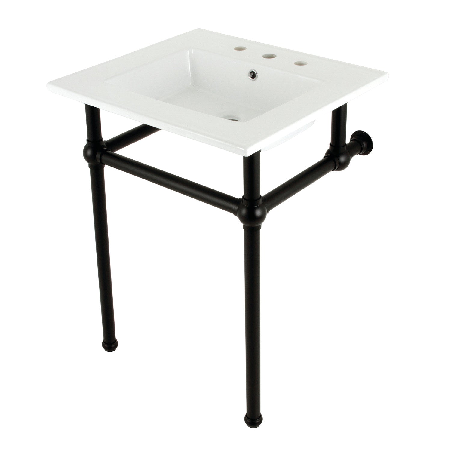 Kingston Brass Templeton lavabo consola — Negro Mate
