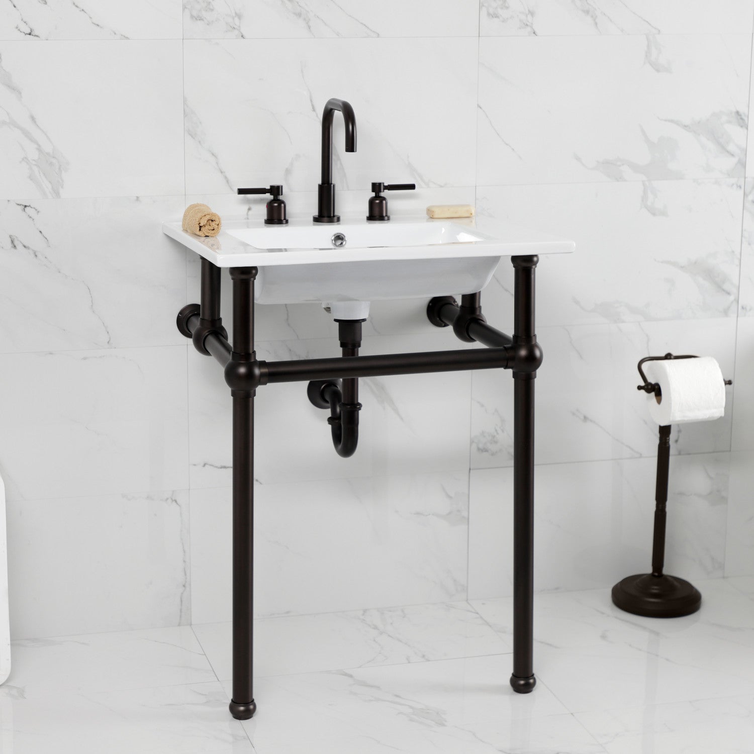Kingston Brass Templeton lavabo consola — vista