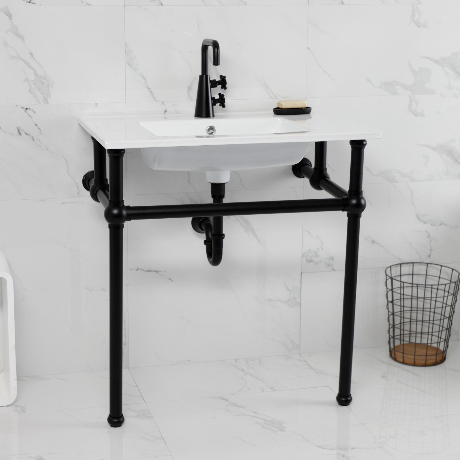 Kingston Brass Templeton lavabo consola — vista