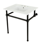 Kingston Brass Templeton lavabo consola — Negro Mate