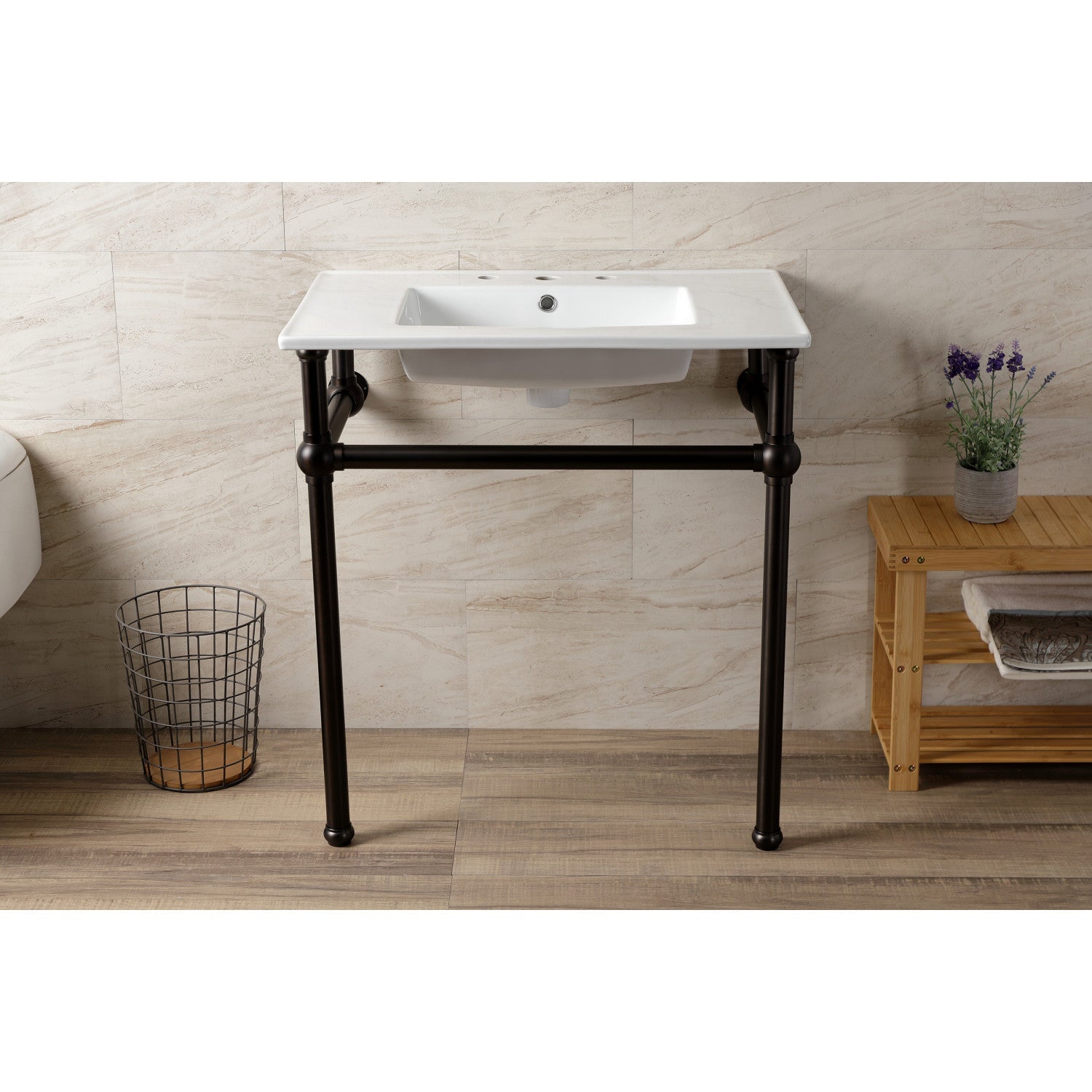 Kingston Brass Templeton lavabo consola — vista