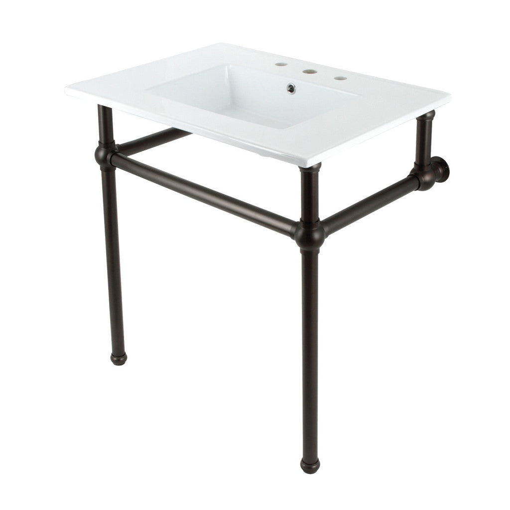 Kingston Brass Templeton lavabo consola — Bronce Aceitado