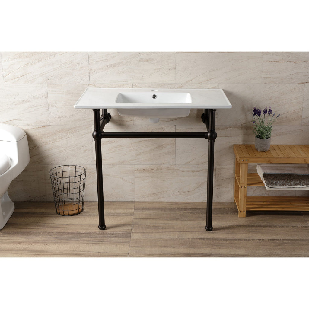 Kingston Brass Templeton lavabo consola — vista