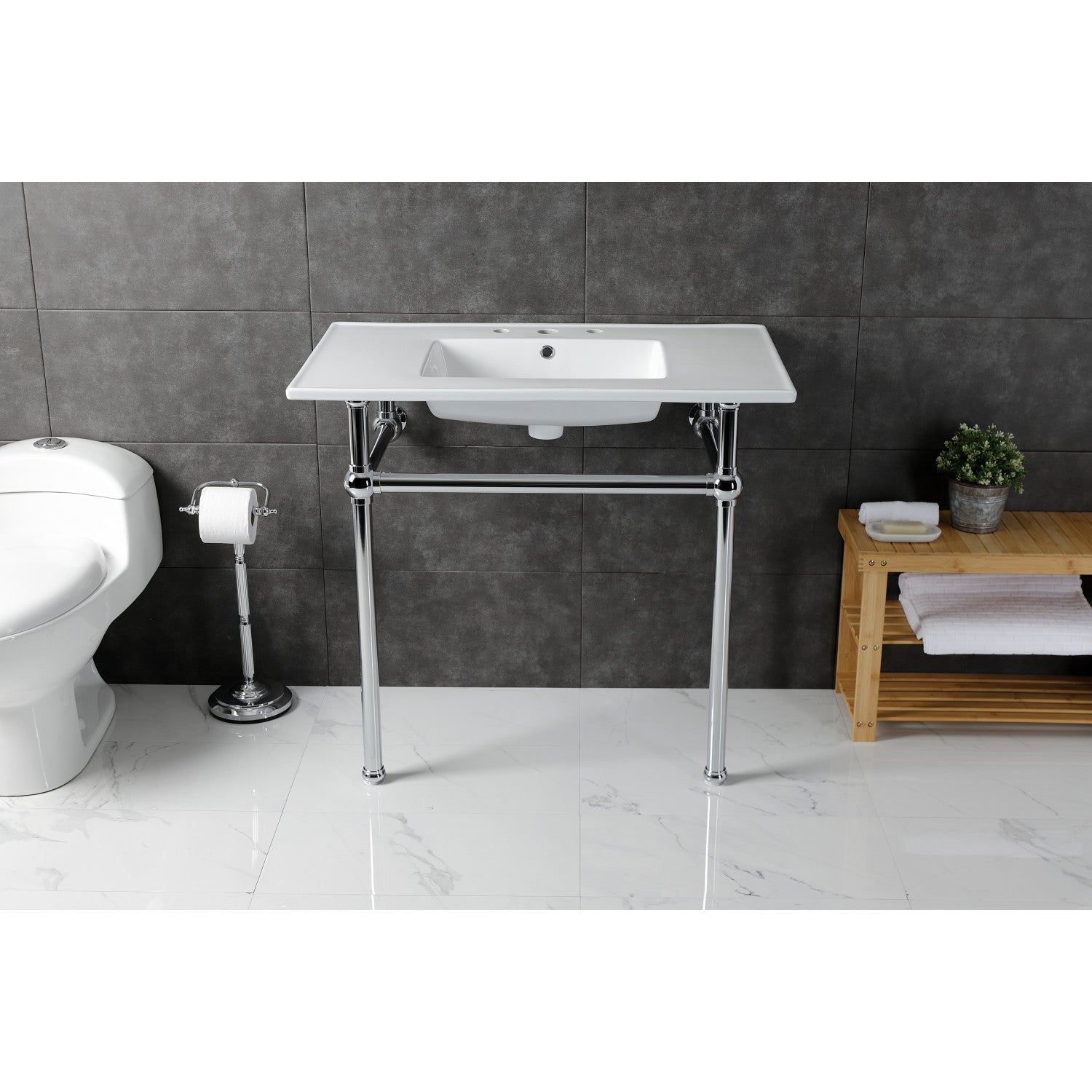 Kingston Brass Templeton lavabo consola — vista