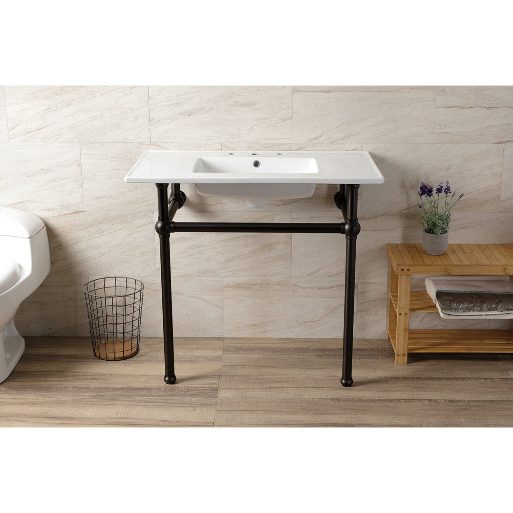 Kingston Brass Templeton lavabo consola — vista